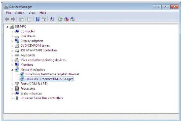 Device Manager File Action View Help IBM-PC Computer Disk drives Display adapters DVD/CD-ROM drives IDE ATA/ATAPI controllers Keyboards Micro and other pointing devices Monitors Network adapters Broadcom NetXtreme Gigabit Ethernet Linux USB Ethernet/FNDIS Gadget Ports (COM & LPT) Processors System devices Universal Serial Bus controllers