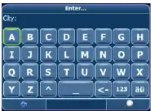 Enter... City: A B C D E F G H I J K L M N O P Q R S T U V W X Y Z ^ _ <- 123 äü