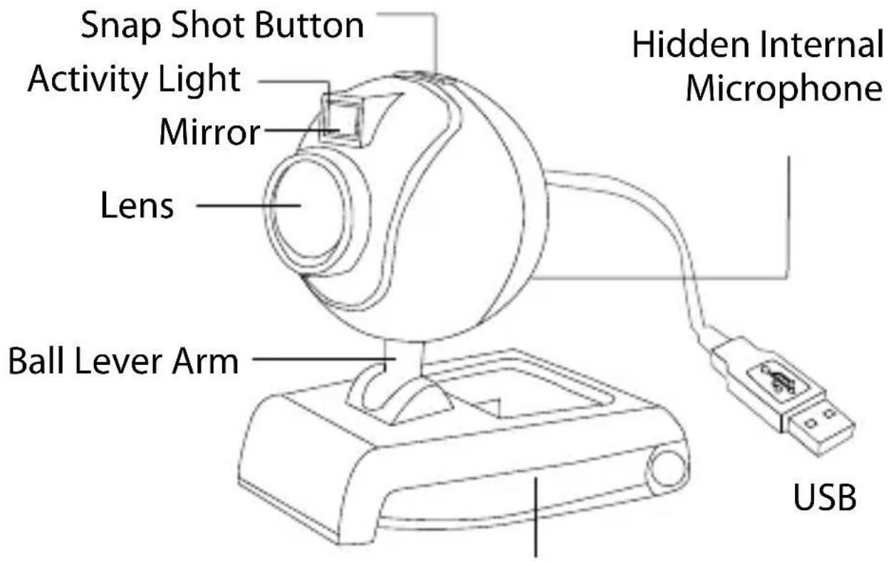 Snap Shot Button Activity Light Mirror Lens Ball Lever Arm Hidden Internal Microphone USB