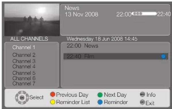 News 13 Nov 2008 22:00 22:40 ALL CHANNELS Channel 1 Channel 2 Channel 3 Channel 4 Channel 5 Channel 6 Channel 7 Wednesday 18 Jun 2008 14:45 22:00 News 22:40 Film Select Previous Day Next Day Info Reminder List Reminder Exit