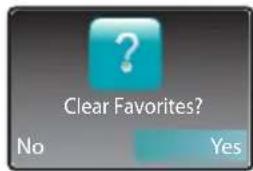 Clear Favorites? No Yes