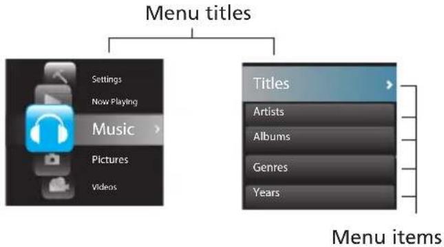RCA M4102 - Player menu - 1