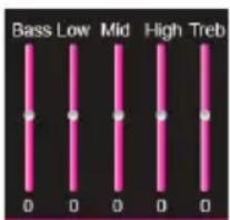 Bass Low Mid High Treb 0 0 0 0 0