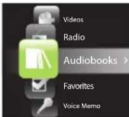 Videos Radio Audiobooks > Favorites Voice Memo