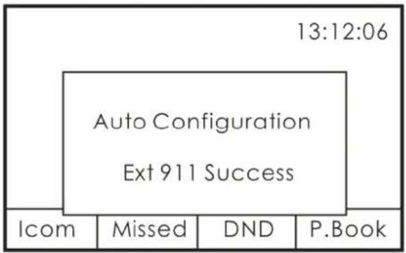 13:12:06 Auto Configuration Ext 911 Success Icom Missed DND P.Book