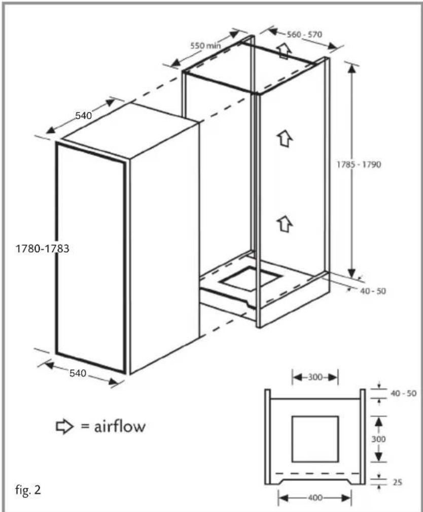 550 min 560 - 570 540 1780-1783 1785 - 1790 40 - 50 540 300 40 - 50 300 25 400 = airflow fig. 2