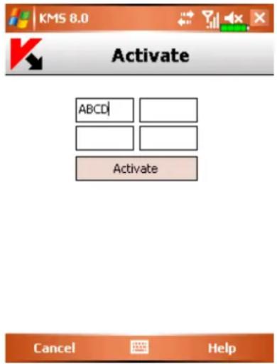 KM5 8.0 Activate ABCD Activate Cancel Help