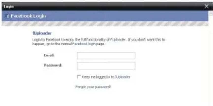 Login Facebook Login fuploader Login to Facebook to enjoy the full functionality of fuploader. If you don't want this to happen, go to the normal Facebook login page. Email: Password: Keep me logged in to fuploader Forgot your password?