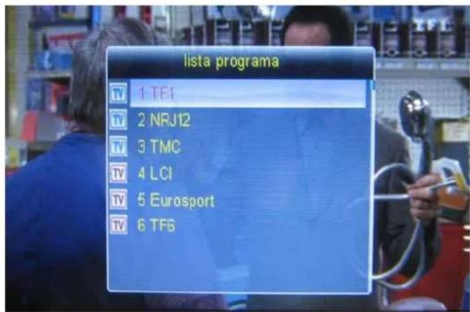 lista programa 1 TF1 2 NRJ12 3 TMC 4 LCI 5 Eurosport 6 TF6