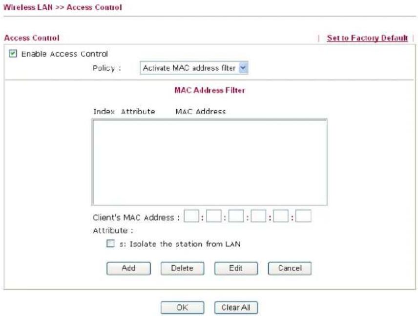 Draytek Vigor2950 - Access Control - 1