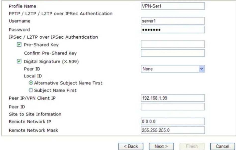 Draytek Vigor2950 - VPN Authentication Setting - 1