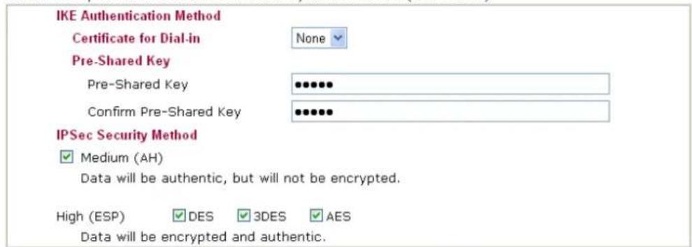 Draytek Vigor2950 - VPN IKE/IPSec General Setup - 1