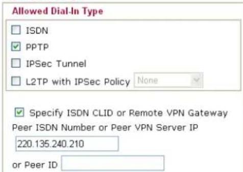 Draytek Vigor2950 - Dial-In Settings - 1