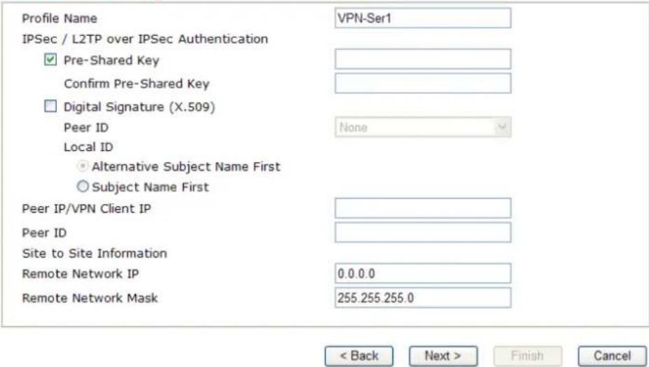 Draytek Vigor2950 - VPN Authentication Setting - 1