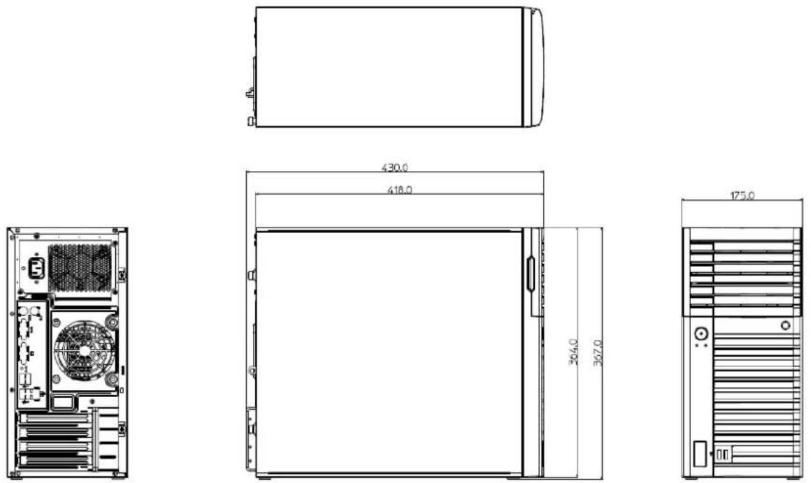 NEC Express5800 GT110d - Front and Rear Views - 3