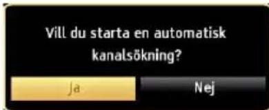 Vill du starta en automatisk kanalsökning? Ja Nej