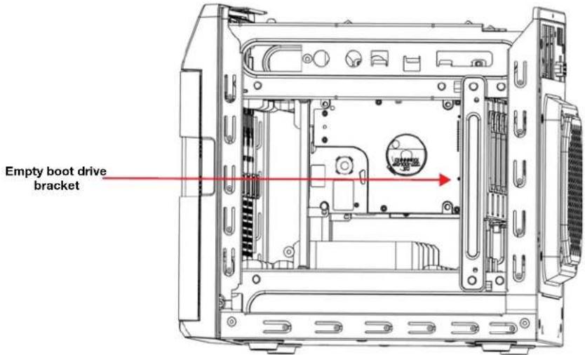 Empty boot drive bracket