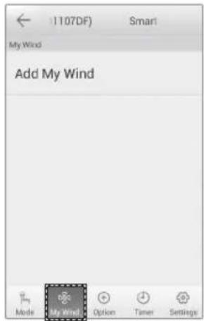 1107DF) Smart My Wind Add My Wind Mode My Wind Option Timer Settings