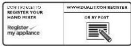 DUALIT 89300 - Hand Mixer Instruction manual - 3