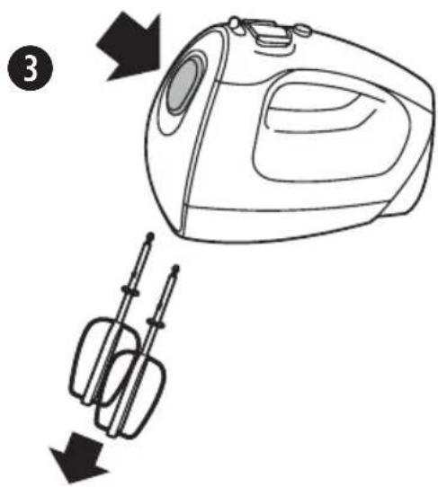 Diagram showing a hand-drawn sketch of a washing machine with arrows indicating motion or assembly steps.