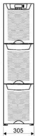 EATON Powerware 9155-10-S-25-64x9Ah - Dimensional drawings - 5