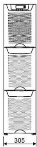 EATON Powerware 9155-10-S-25-64x9Ah - Dimensional drawings - 9