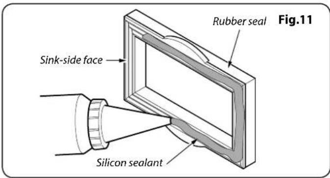 Rubber seal Fig.11 Sink-side face Silicon sealant