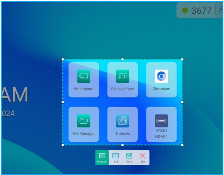 AM 2024 3677 | Whiteboard Display Share Chromium File Manager Tutorials HDMI1 HDMI 1 Freedom Full Save Exit