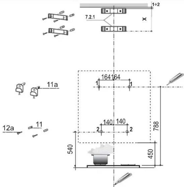 1÷2 7.2.1 x 11a 164 164 1 12a 11 140 140 2 2 788 540 450