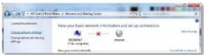 All Control Panel Name - Network and Sharing Center Selected Settings Change the network Change the following settings View your basic network information and set up connections Student Internet Show your basic networks Cancel the connection