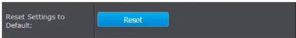 Reset Settings to Default: Reset