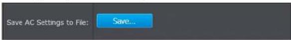 Save AC Settings to File: Save...