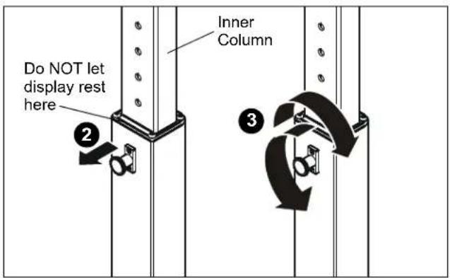 Do NOT let display rest here Inner Column ② ③