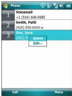 Phone Voicemail +1 (516) 606-0585 Smith, Patti (425) 555-6543 w Doe, Jane (425) 55 Delete Edit...