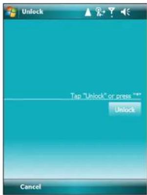 Unlock Tap "Unlock" or press "" Unlock Cancel