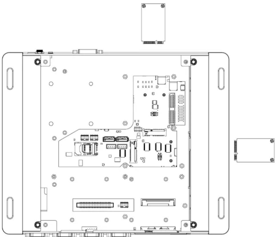 Advantech ARK-3510 - MiniPCIe module / Internal SIM holder Installation - 4