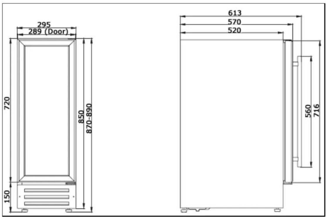BAUMATIC BWC300SS - Specifications of your wine cabinet - 1