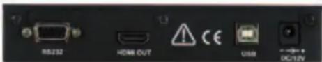 RS232 HDMI OUT CE USB DG/12V