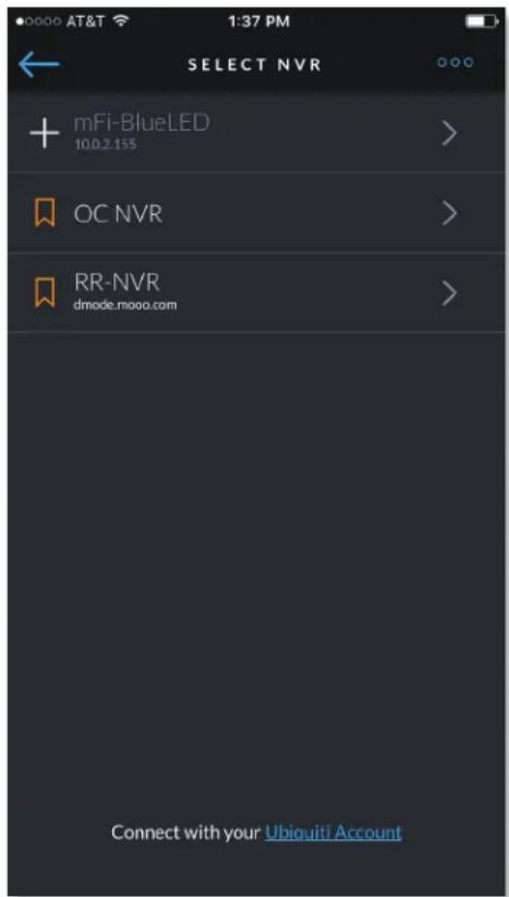 mFi-BlueLED 10.0.2.155 OC NVR RR-NVR dmode.mooo.com Connect with your Ubiquiti Account