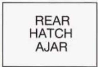 REAR HATCH AJAR