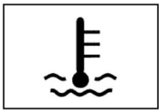 Simple thermometer icon with thermometer above water surface (no text or symbols)