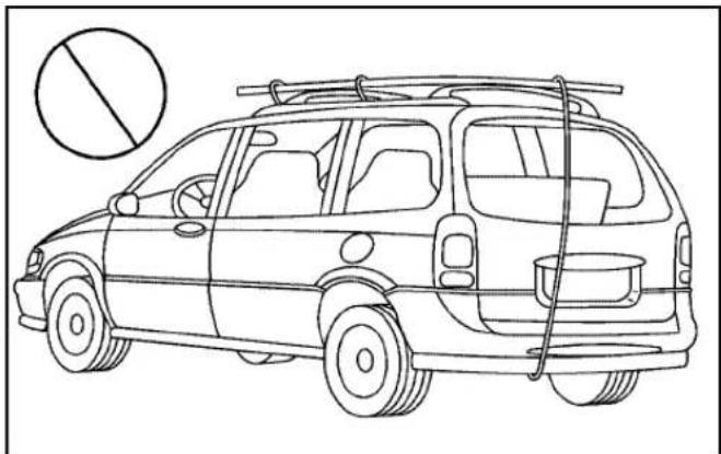 Line drawing of a van with roof rack and no visible text or symbols
