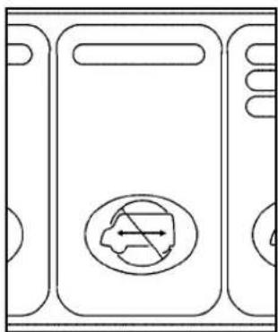 Pure technical line drawing of a device casing with no text, numbers, or symbols