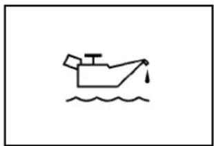 Simple line drawing of a boat with water and a small boat on top, no text or symbols present