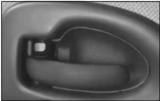Close-up of a car seatbelt buckle (no text or symbols visible)