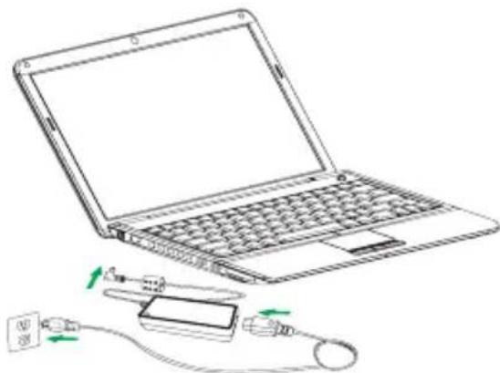 VIEWSONIC VNB131 - Connecting to the AC power supply - 1