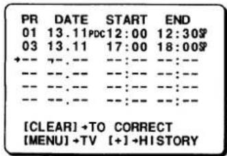SANYO VHR-796EV - RECORDING HISTORY - 1