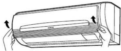 HITACHI RAC-09CH7 - Open the front panel. - 1