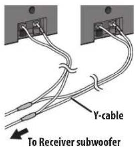 Y-cable To Receiver subwoofer