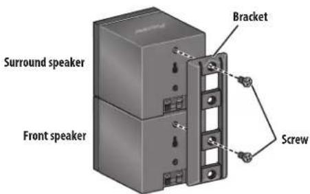 Surround speaker Front speaker Bracket Screw